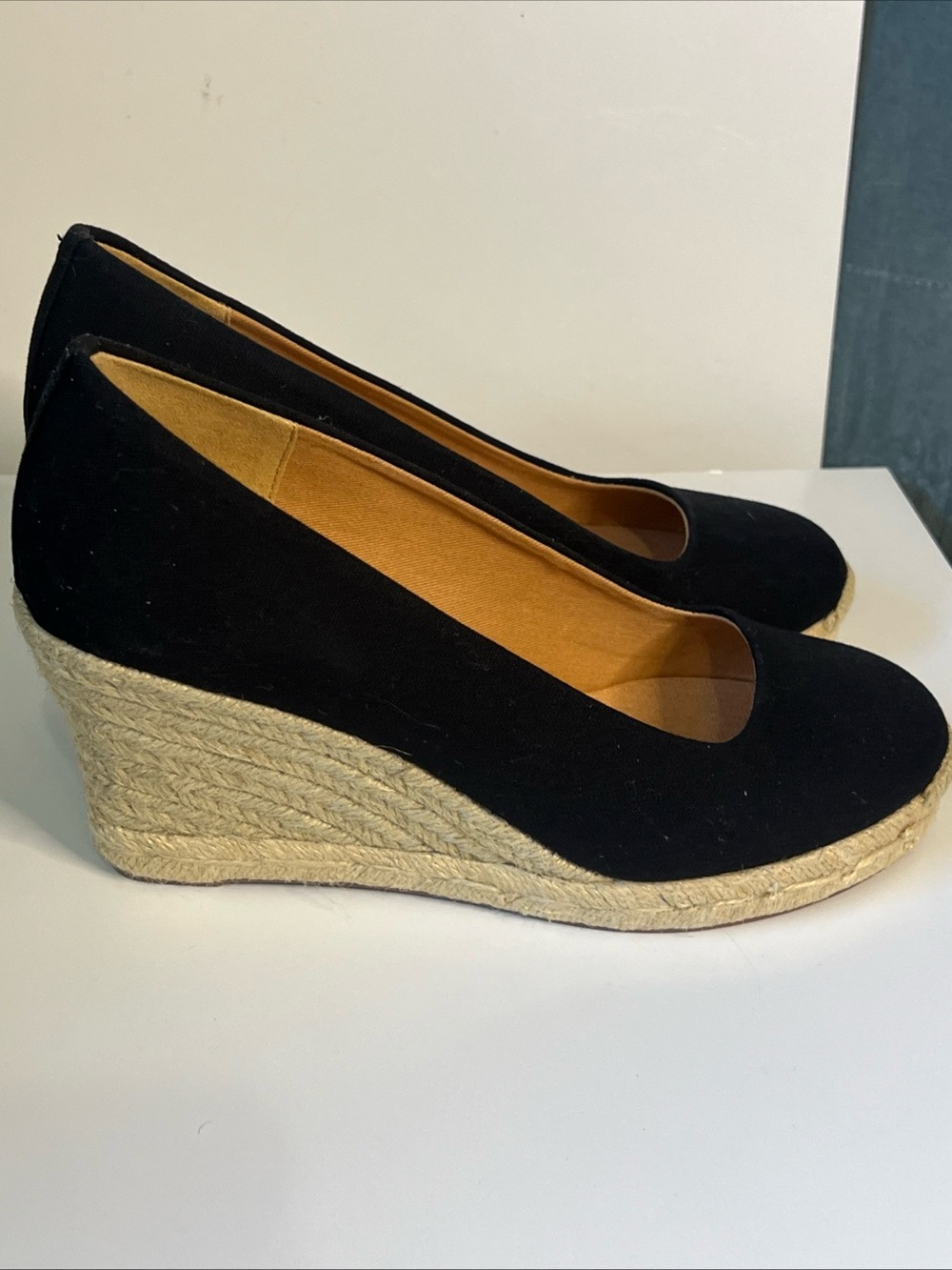 J Crew Seville Black Canvas Espadrille Wedge (NWOT) - Picture 11 of 14